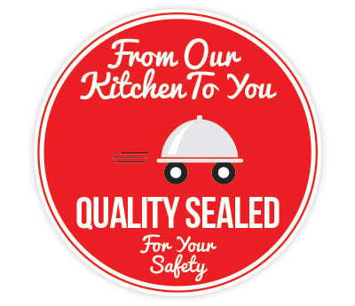 2" Permanent Food Delivery Safety Labels