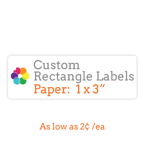 Custom Rectangle 1" x 3" Address Label: Paper