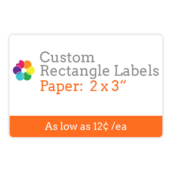 Custom Rectangle 2" x 3" Label: Paper