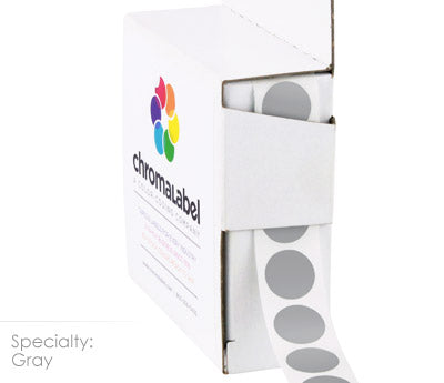 ChromaLabel 1/2 Permanent Round, Color-Code Dots: 1,200/Pack - White