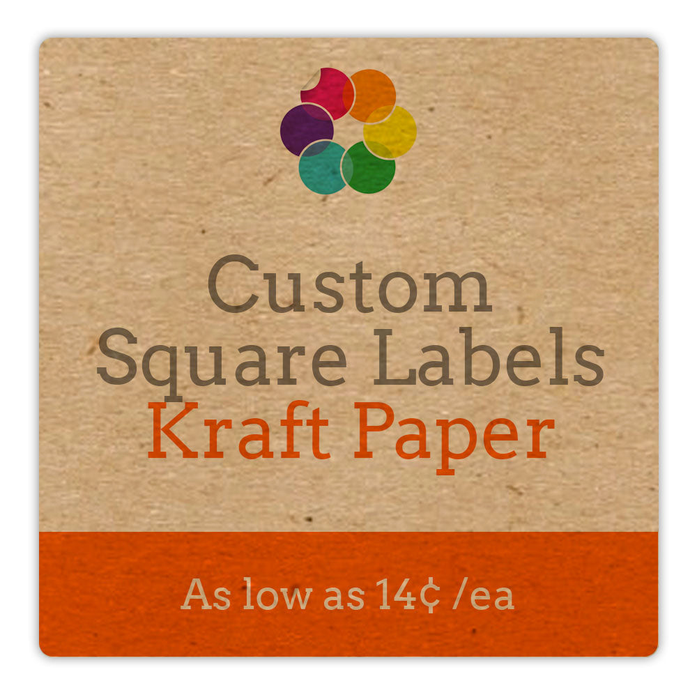 Custom Square Label: Kraft