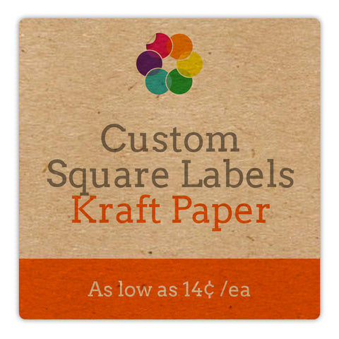 Custom Square Label: Kraft