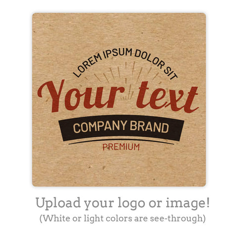 Custom Square Label Kraft