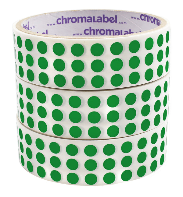 1/4" Permanent Round Color-Code Green Dot Kit (Rolls)