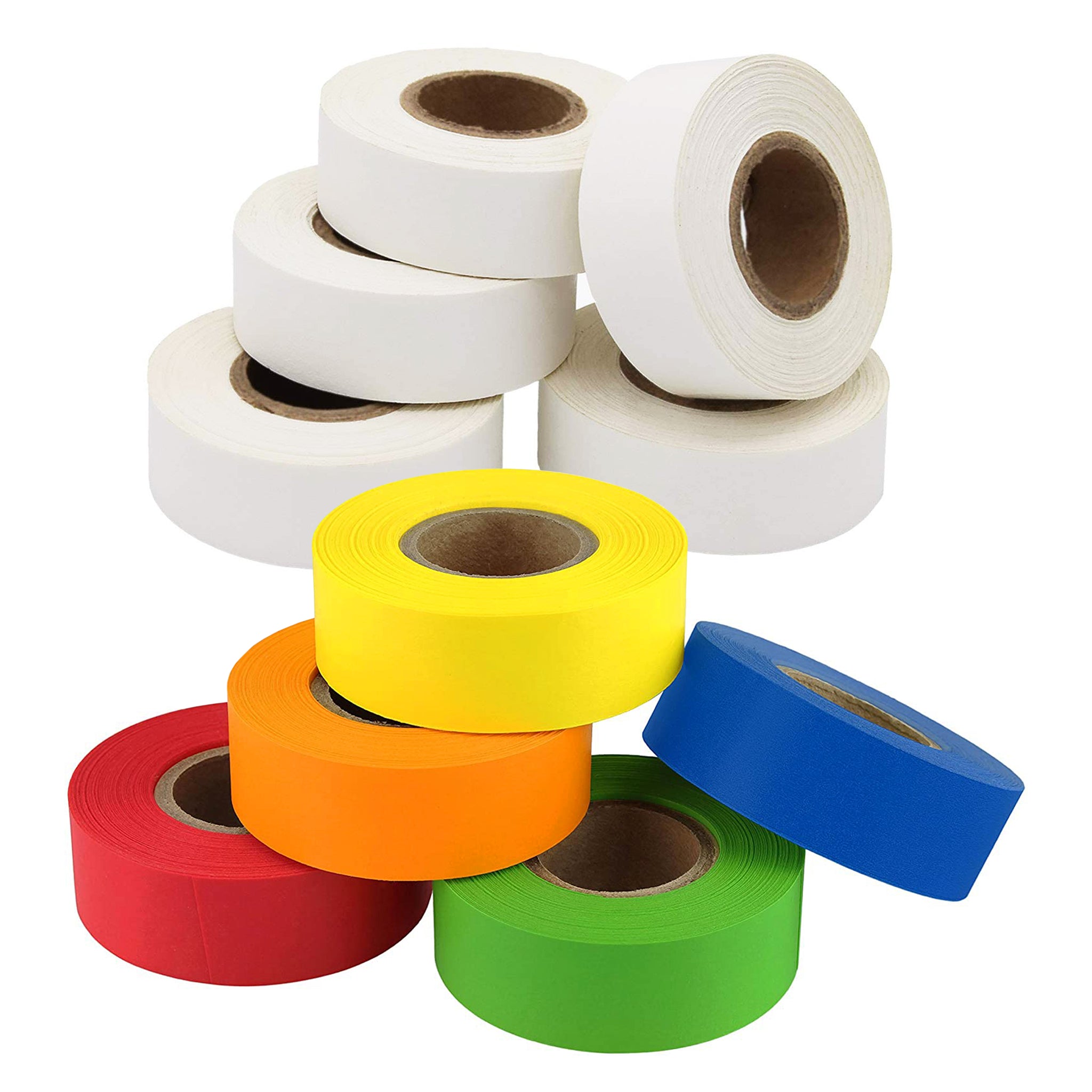 3/4 Clean Remove, Premium 10 Roll Multicolor and White Tape Kit