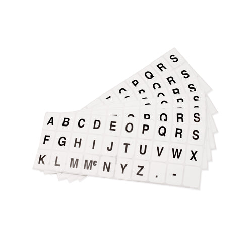 ChromaLabel Color Alphabet Labels: A-Z - 1 inch x 3/4 Inch: 10 Sheets of Single Color per Pack, White