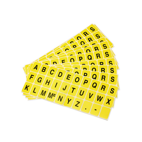 Small Alphabet AZ Stickers, White Letters on Black 10mm (0.4 inch) Square  Sticky Labels