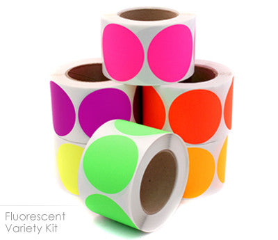 3" Dots: Fluorescent Variety Pack