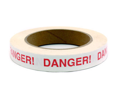 White/ Red Message Labeling Tape