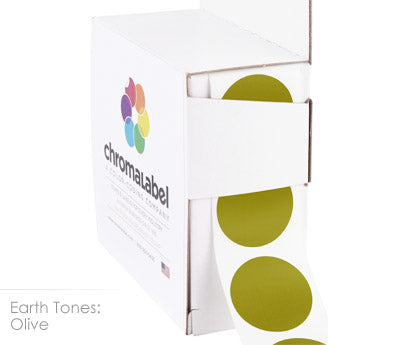 One Inch Diameter, Round Inventory Stickers | 38 Colors, Perm Adhesive