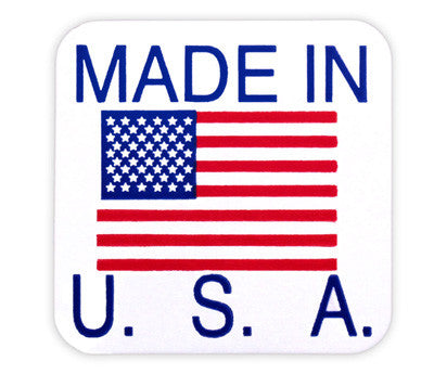 1" x 1" Made in USA Labels