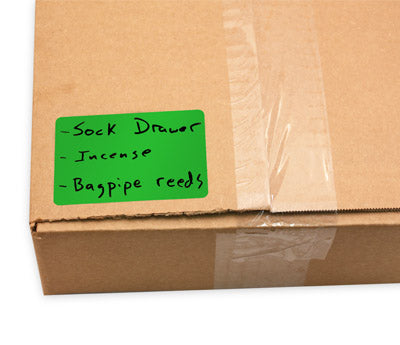 Green Sticker Labeling Moving Box