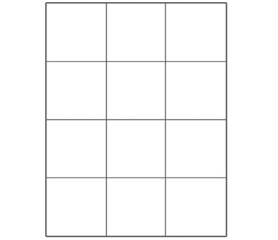2.75 inch Square White Labels