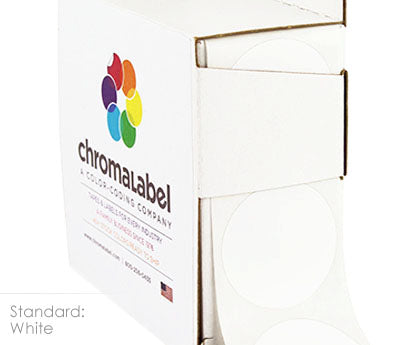1.25" Round White Labels