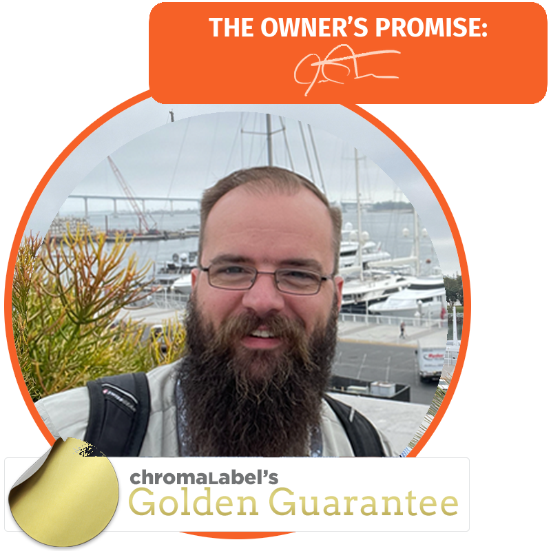 The owner's promise and ChromaLabel Golden Guarantee