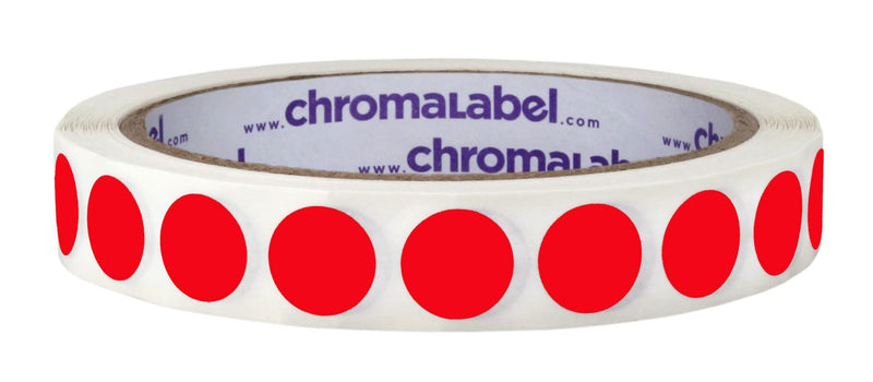 1/2" Removable Round, Color-Code Dots: 1,000/Roll – Red